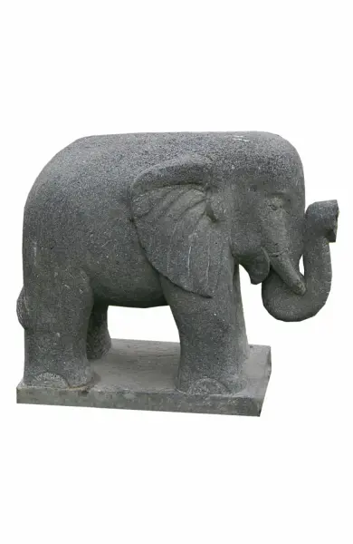 Product image of the product “Elephant, stone of lava (grey), in the sizes from 40 to 100cm, Natural finish ”